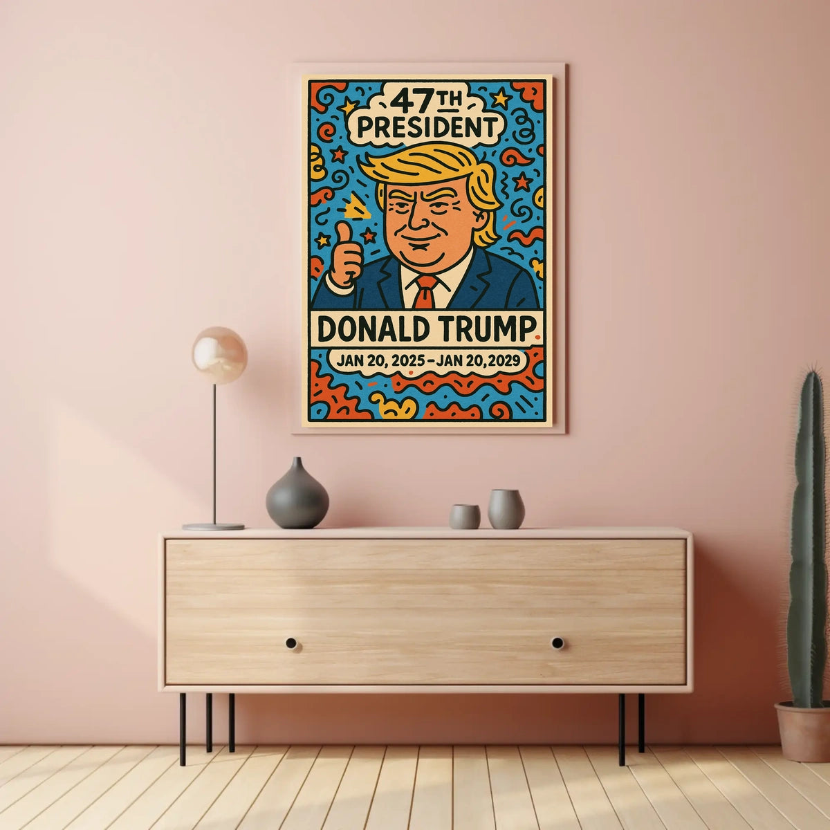 Donald Trump Patriotic Celebration Pop Art Poster