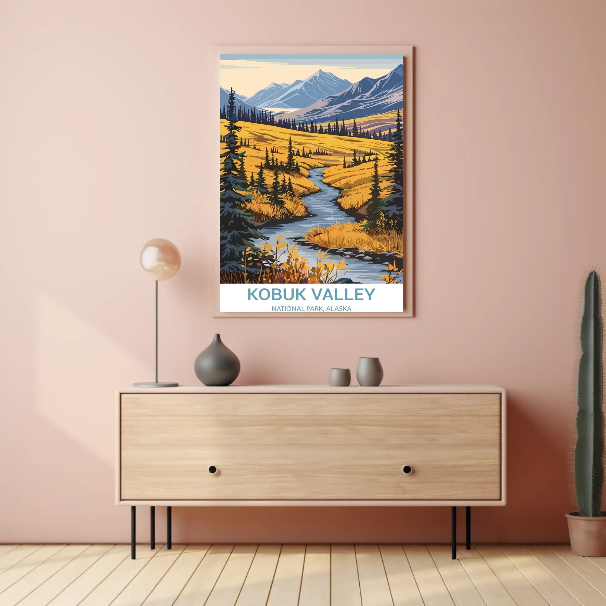 Alaska's Kobuk Valley National Park Scenic Travel Poster