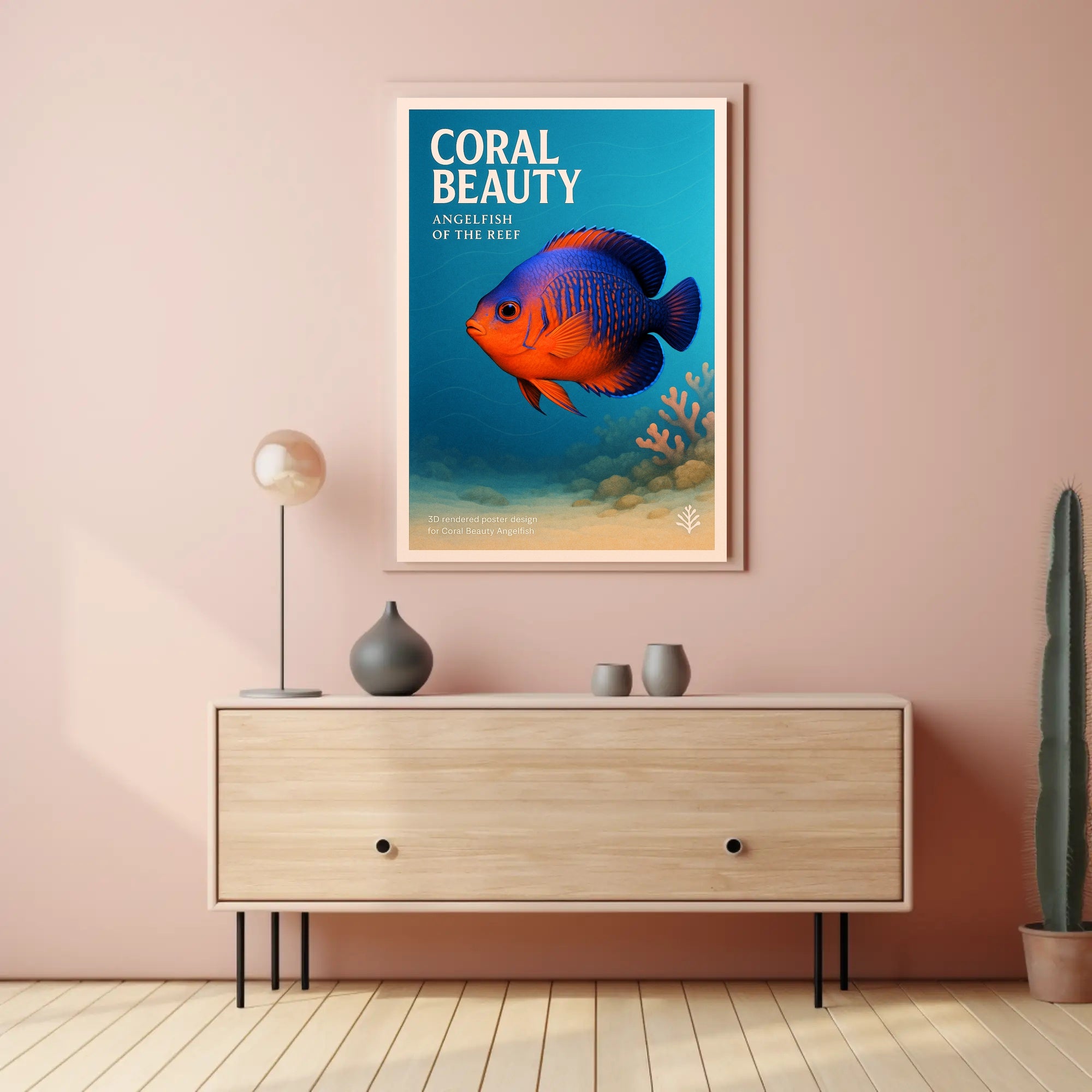 Coral Beauty Angelfish Poster PosterGoat