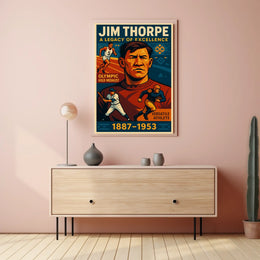 Jim Thorpe A Legacy Of Excellence Poster 18x24 Wall Art