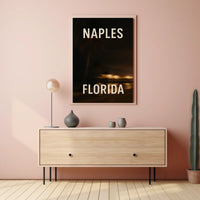 Naples Florida Poster Wall Art Coastal Cityscape Print