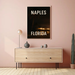 Naples Florida Poster Wall Art Coastal Cityscape Print