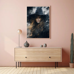 Enigmatic Witch Portrait Poster
