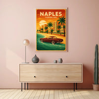 Naples Florida Vintage Travel Poster