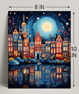 Enchanted Cityscape At Night Poster