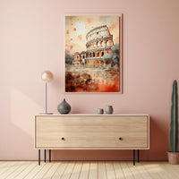 Rome Colosseum Grandeur Travel Poster