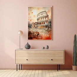 Rome Colosseum Grandeur Travel Poster