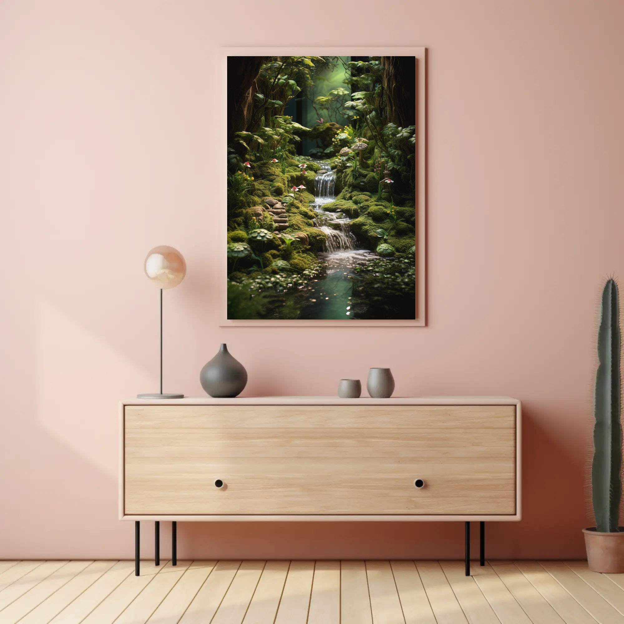 Fantasy Enchanted Forest Scene, Artistic Poster