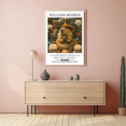 William Morris Surreal Capybara Art Fantasy or Mythology Poster