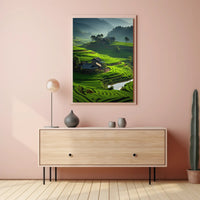 Tranquil Terraced Landscapes Southeast Asian Rice Paddies Heritage Poster
