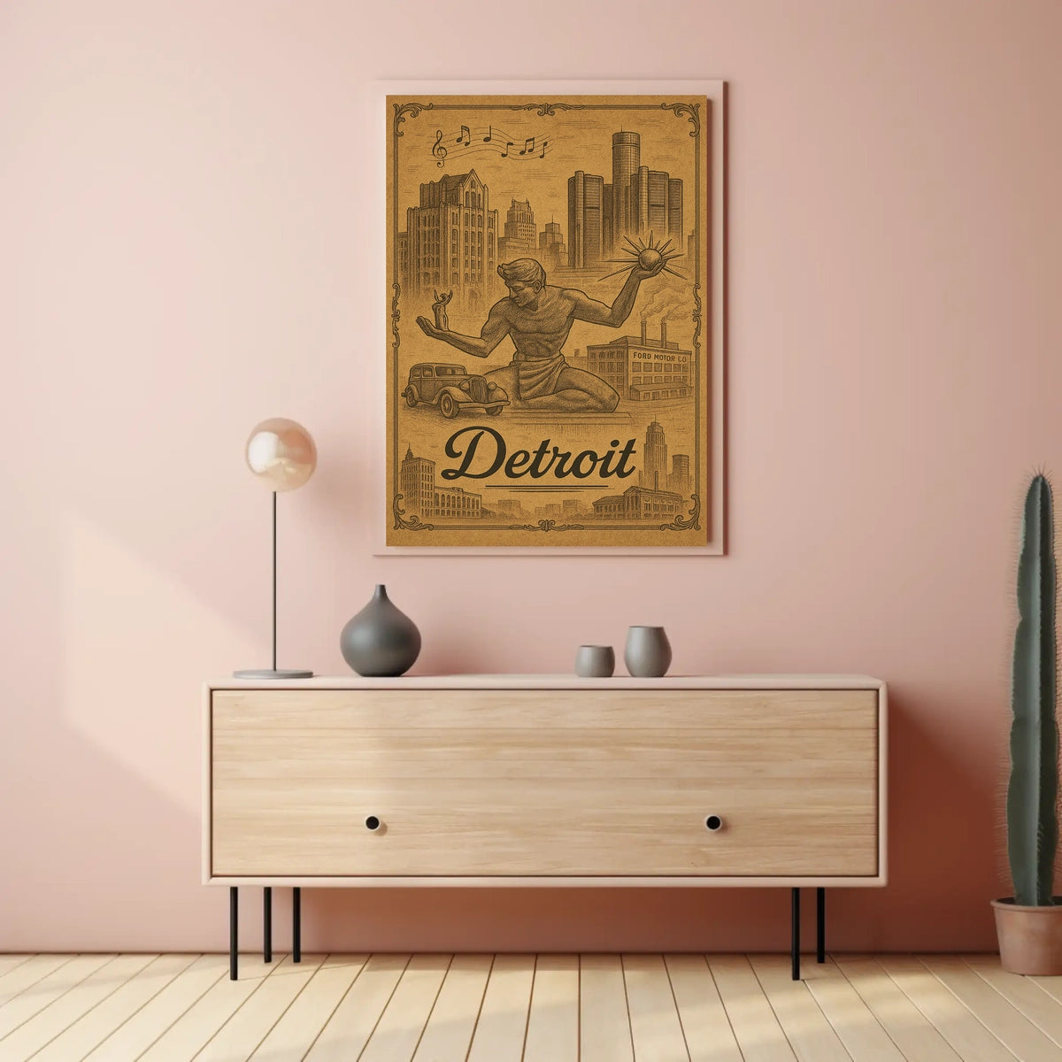 Spirit of Detroit Poster