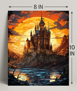 Enchanted Castle At Sunset Poster