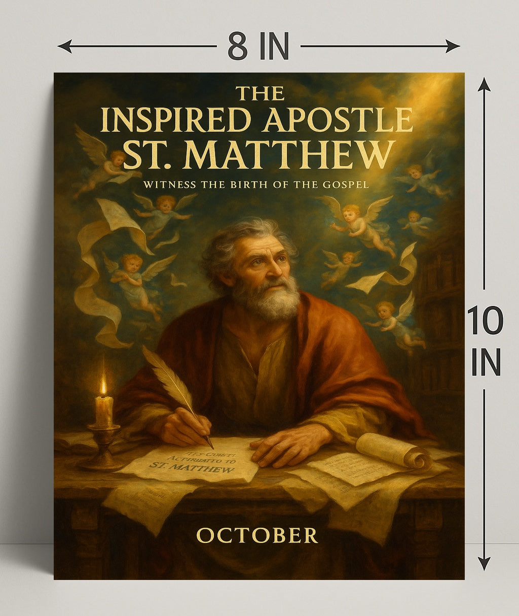 The Inspired Apostle St. Matthew Poster