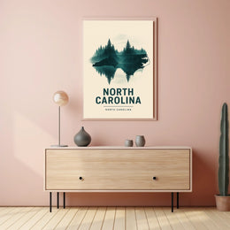 North Carolina Nature Reflection Poster