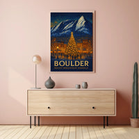 Boulder Rocky Mountain Sparkle Poster