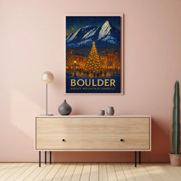 Boulder Rocky Mountain Sparkle Poster
