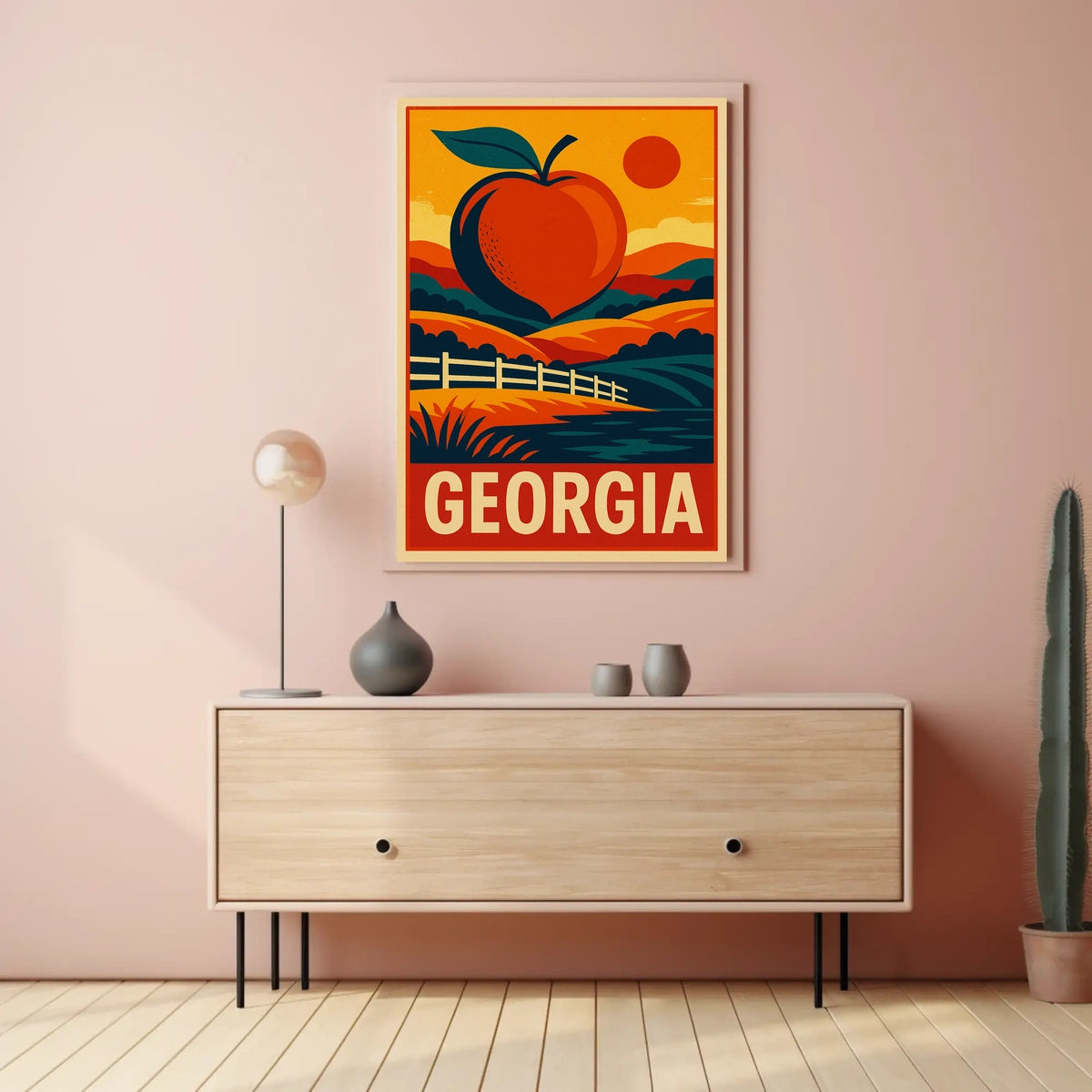 Georgia The Peach State Poster