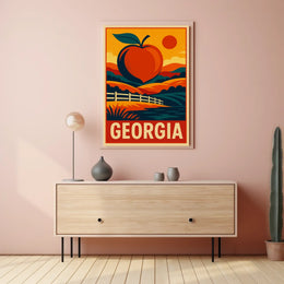 Georgia The Peach State Poster