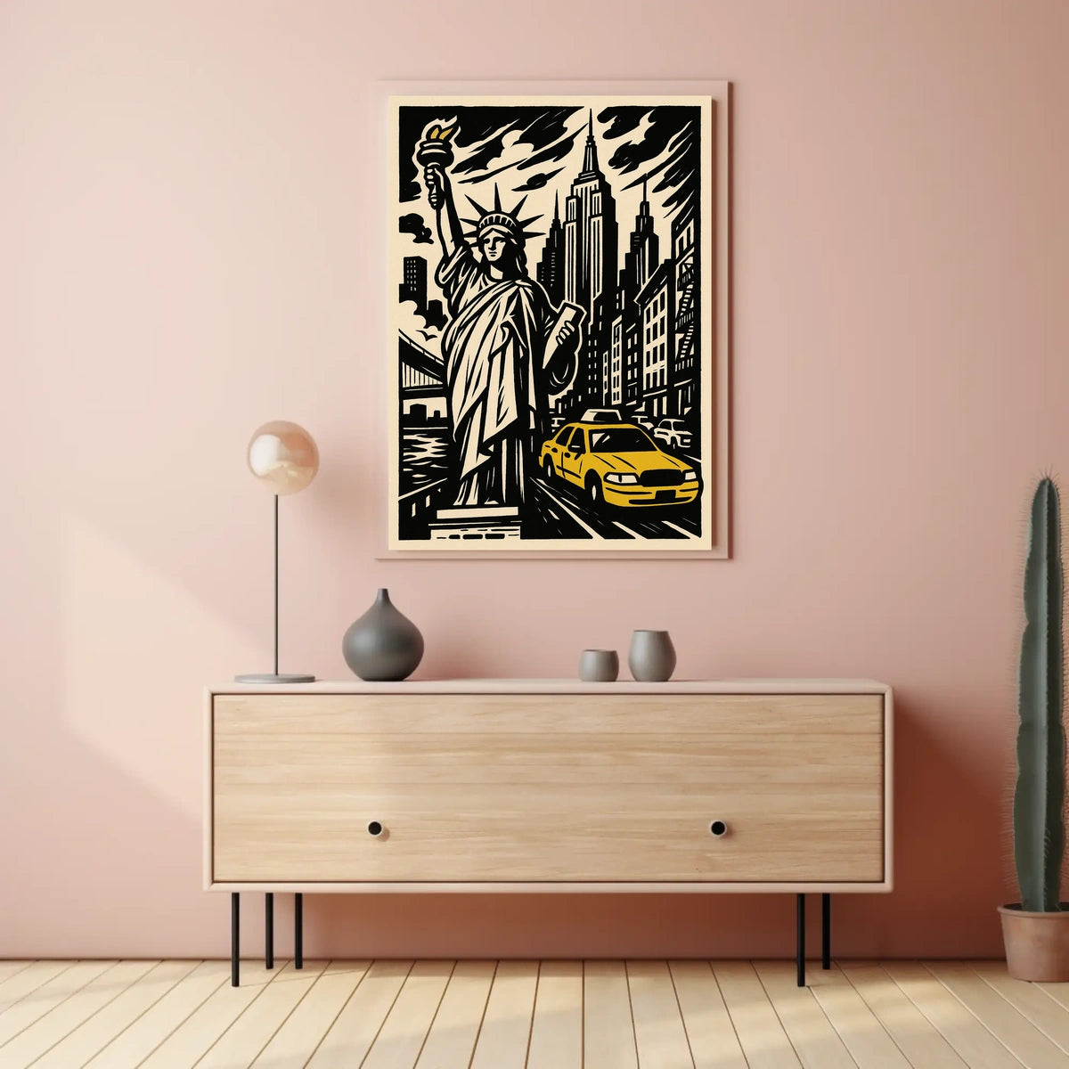 Iconic New York Poster Bold Urban Wall Art for Living Rooms