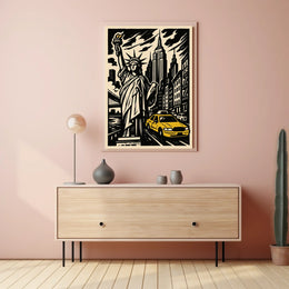 Iconic New York Poster Bold Urban Wall Art for Living Rooms