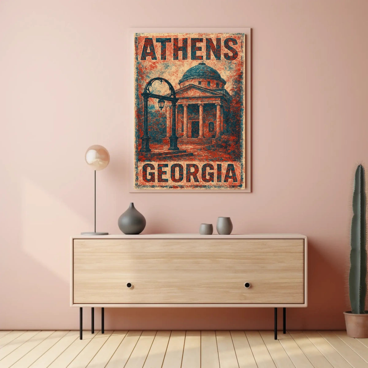 Athens Georgia Scenic Cityscape Wanderlust Inspired Historic Campus Vibrant Boutique Poster