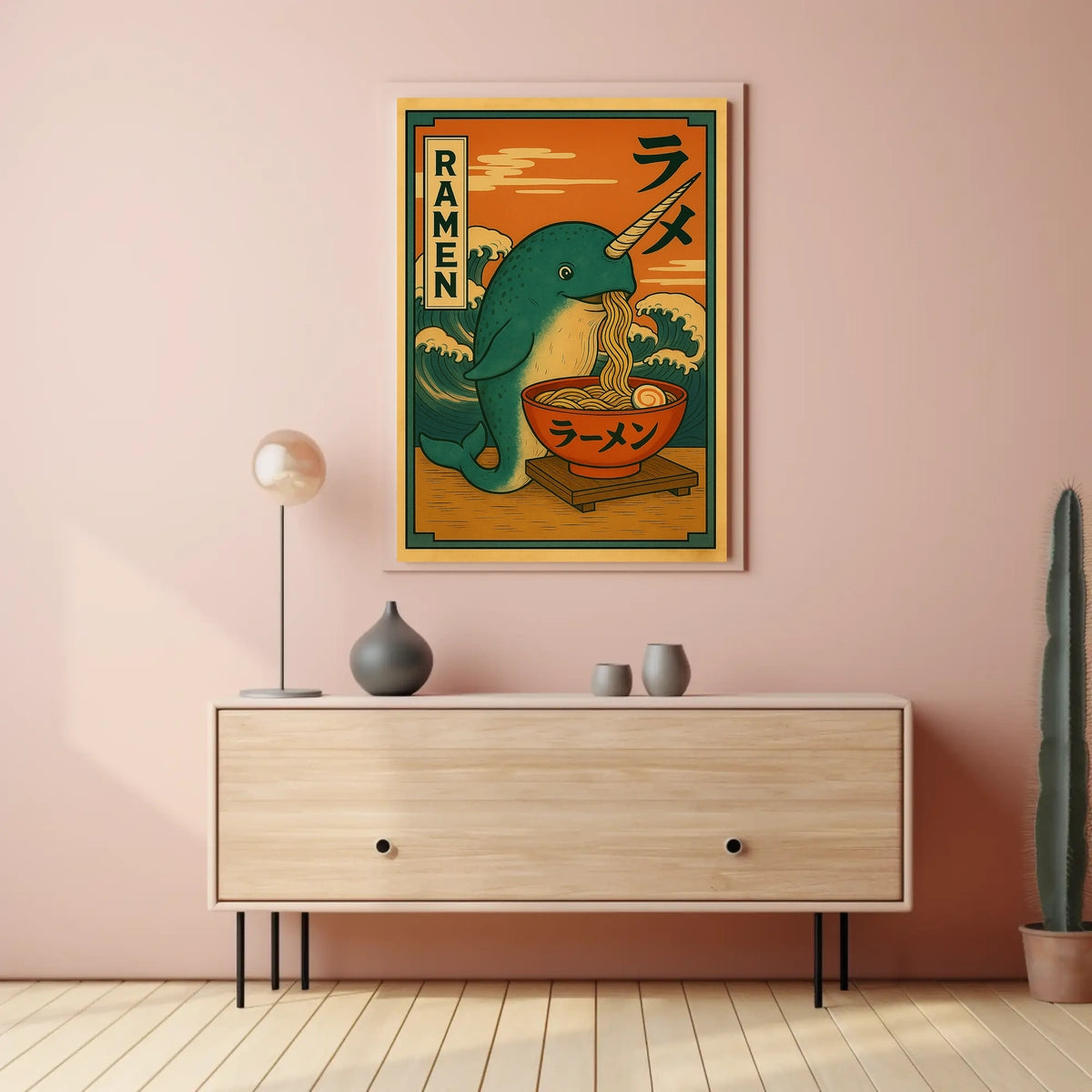 Narwhal Ramen Delight Poster