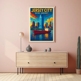 Jersey City Skyline Poster