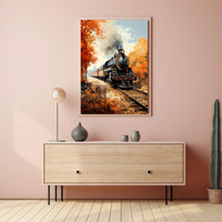 Autumn Journey By Train Poster