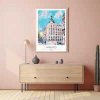 Vibrant Streets of Madrid Poster PosterGoat