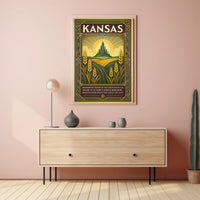 Kansas Heart of America Poster PosterGoat