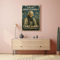 Saint John Vianney Revered Clerical Art Poster