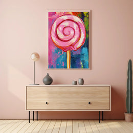 Lollipop Poster Whimsical Colorful Pop Art Print