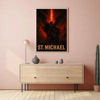 St. Michael Archangel Spiritual Warfare Art Poster