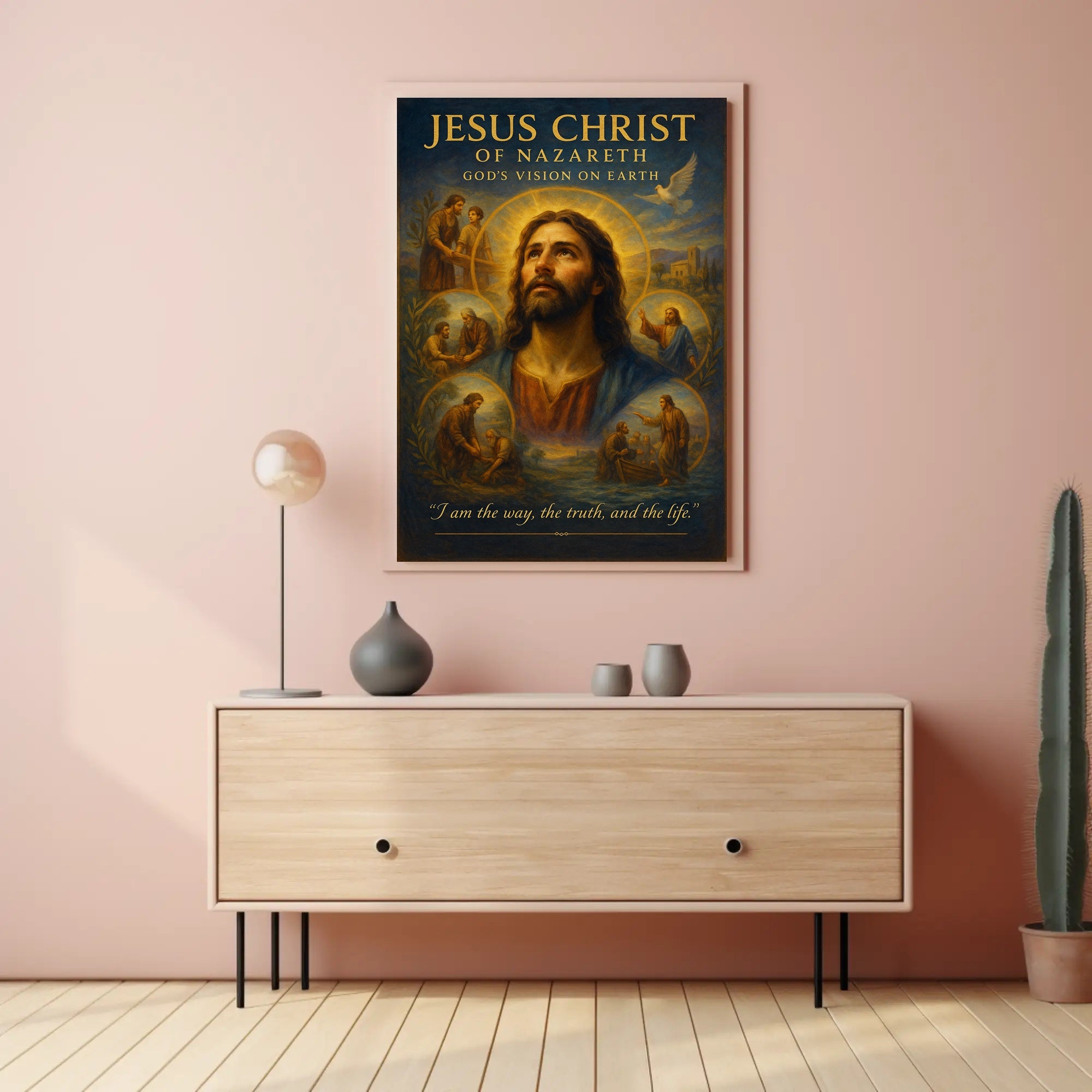 Divine Renaissance Jesus Artwork Motivational or Quote Poster