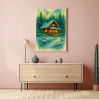 Cozy Winter Cabin Poster