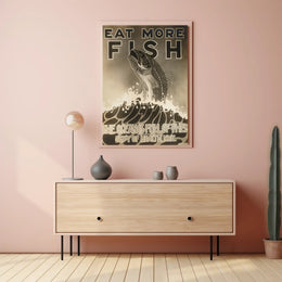 Fish Abundance NYC Vintage Public Health Poster PosterGoat