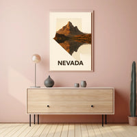 Nevada Landscape Reflection Poster