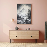Majestic Winter Mountainscape Romanticism National Park Poster