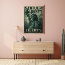 Statue of Liberty Vintage Heritage Cultural or Heritage Poster PosterGoat