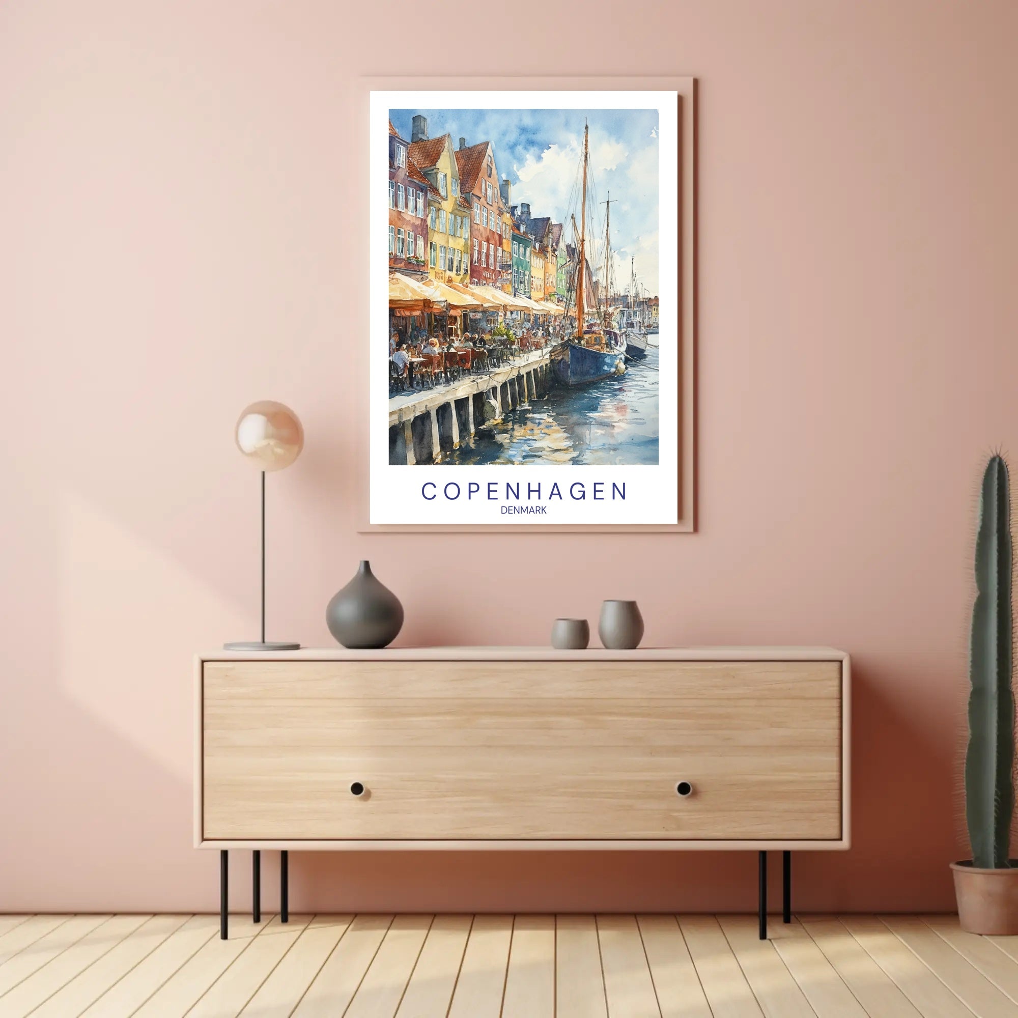 Copenhagen Waterfront Scene Poster PosterGoat