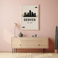Denver Skyline Est. 1858 Poster PosterGoat