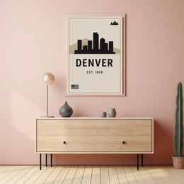 Denver Skyline Est. 1858 Poster PosterGoat