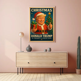 Santa Claus Christmas Cheer Caricature - Pop Culture Poster