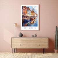 Colorful Waterfront in Copenhagen Poster PosterGoat