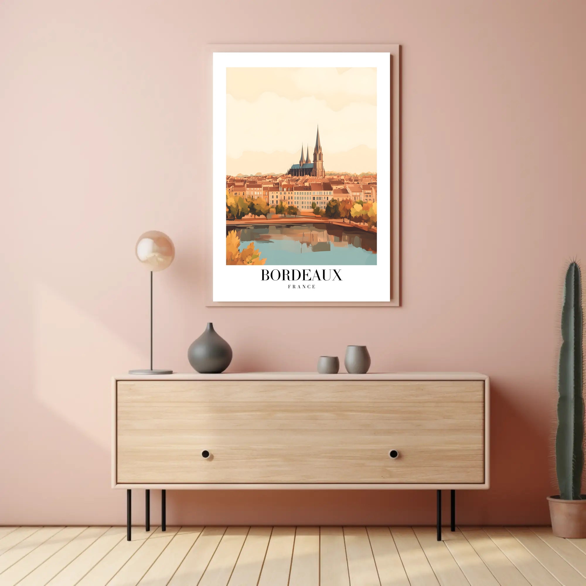 Bordeaux Cityscape Travel Art Print - Urban or Cityscape Poster