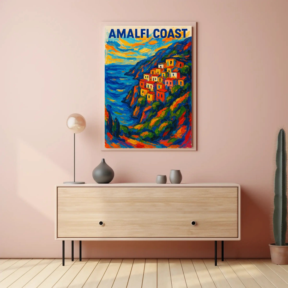 Amalfi Coast Vibrant Escape Poster Wall Art For Home Decor