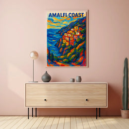 Amalfi Coast Vibrant Escape Poster Wall Art For Home Decor