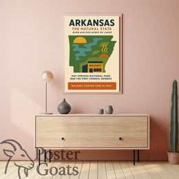 Arkansas Vintage Travel Poster: Nature and History Celebrated