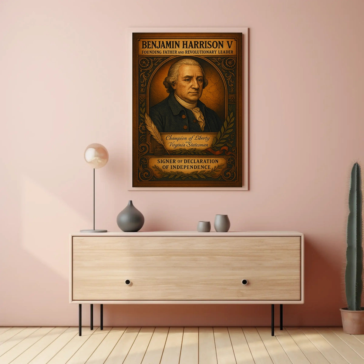 Benjamin Harrison V Founding Father Poster