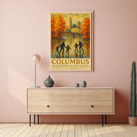 Columbus Reflections On The Scioto Poster